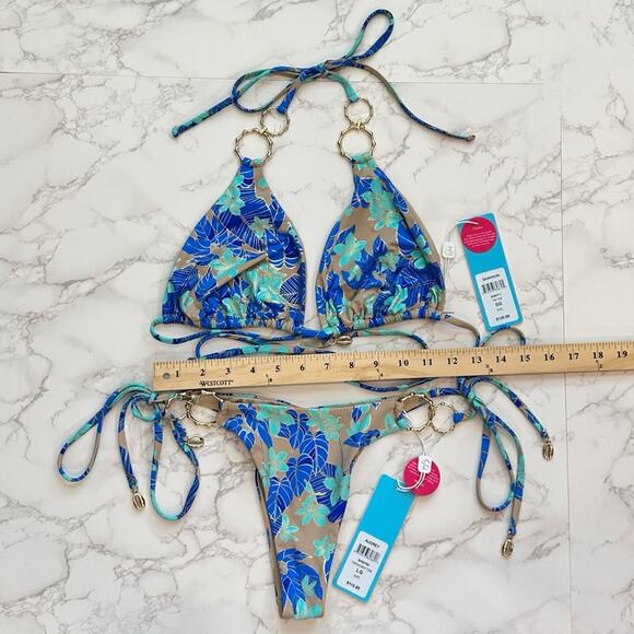 Beach Bunny Shannon Triangle Top DD & Audrey Tango Bottom L $235 - Picture 12 of 14